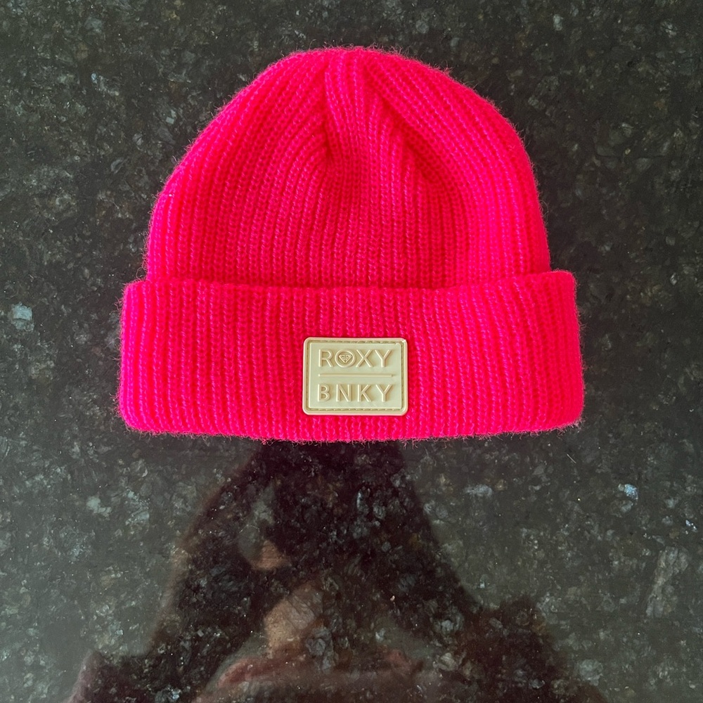 Limited Collection Roxy BNKY Bright Pink Knit Beanie Hat 0-4 months